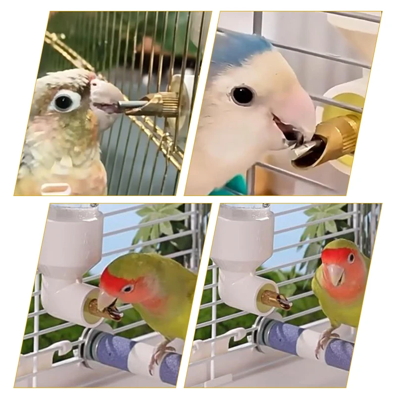 130ML Parrot Drinking Kettle Plastic Automatic Water Feeder Pet Chinchilla Rabbit Water Cup Outdoor Cage Samll Pet Drinker