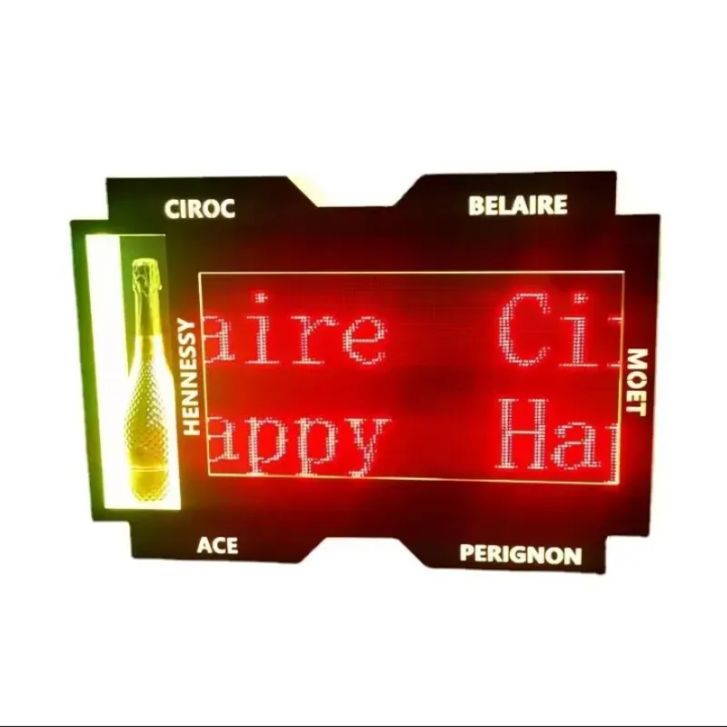 Rechargeable APP Programmable Scrolling LED Message Board Sign VIP Bottle Service Marquee Board Neon Sign Light Box