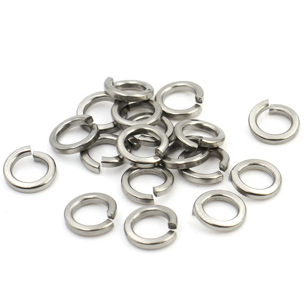 Stainless Steel Spring Split Lock Washer Elastic Gasket M1.6 M2 M2.5 M3 M4 M5 M6 M8 M10 M12 M16 M20 M22 M24 M27 M30 5-50pcs
