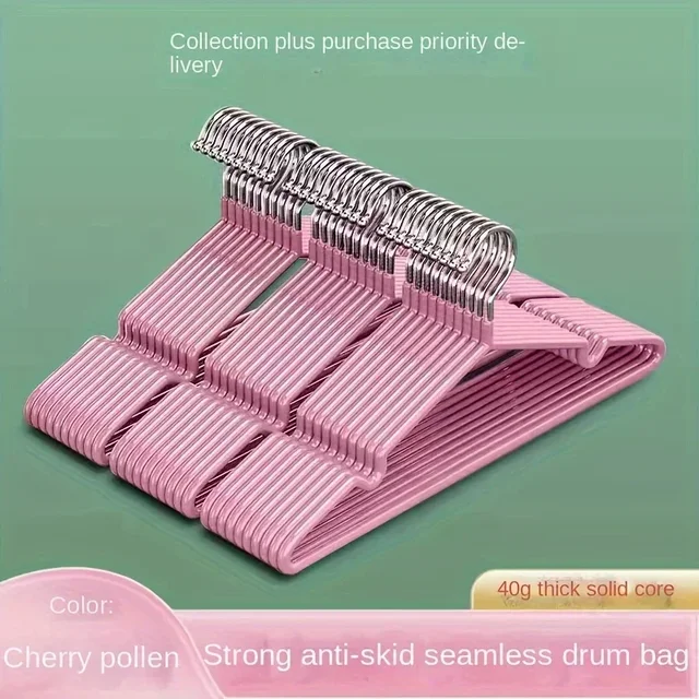 Grucce da 20 pezzi con design antiscivolo, appendiabiti senza traccia, robusti grucce resistenti e resistenti 2