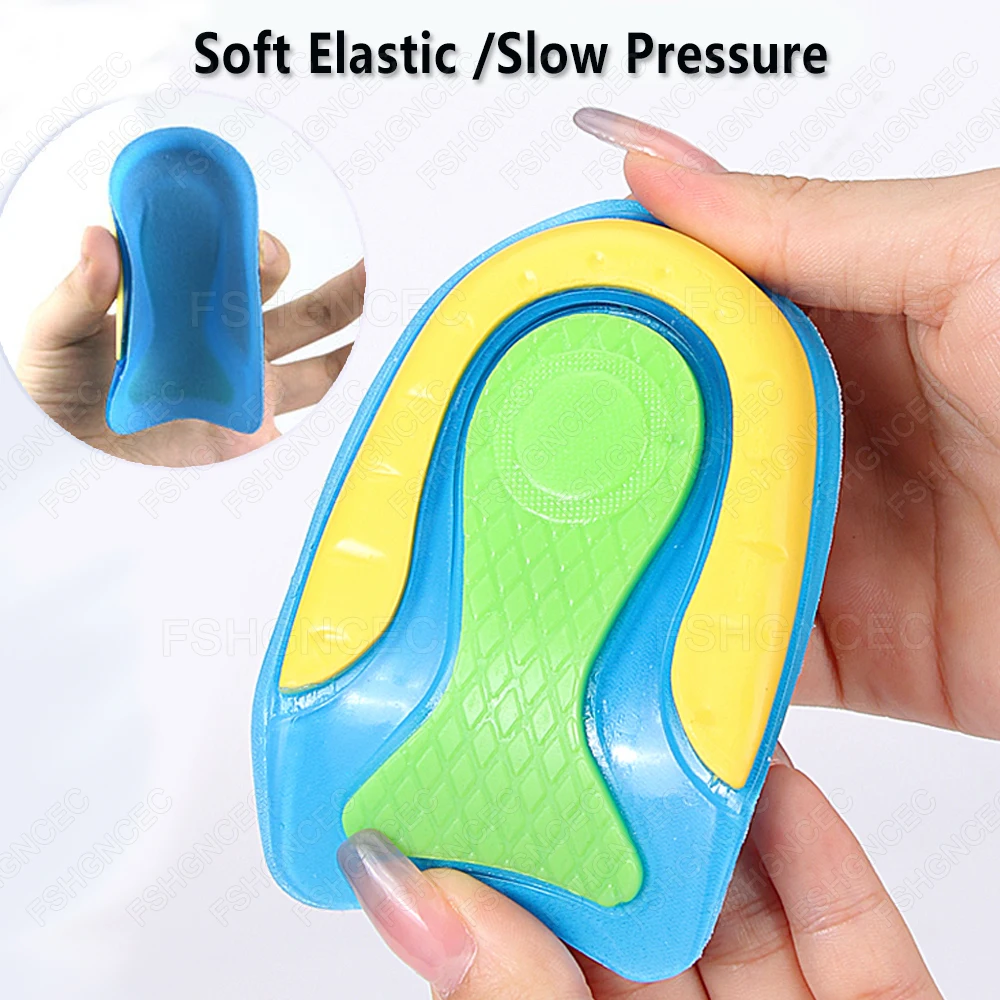 Silikon-Fersenschalen für Achillessehnenentzündung, Gel-Schuheinlagen für Fersensporn, Plantarfasziitis, Schmerzlinderung, Einlegesohle mit halbem Absatz – Detail 6