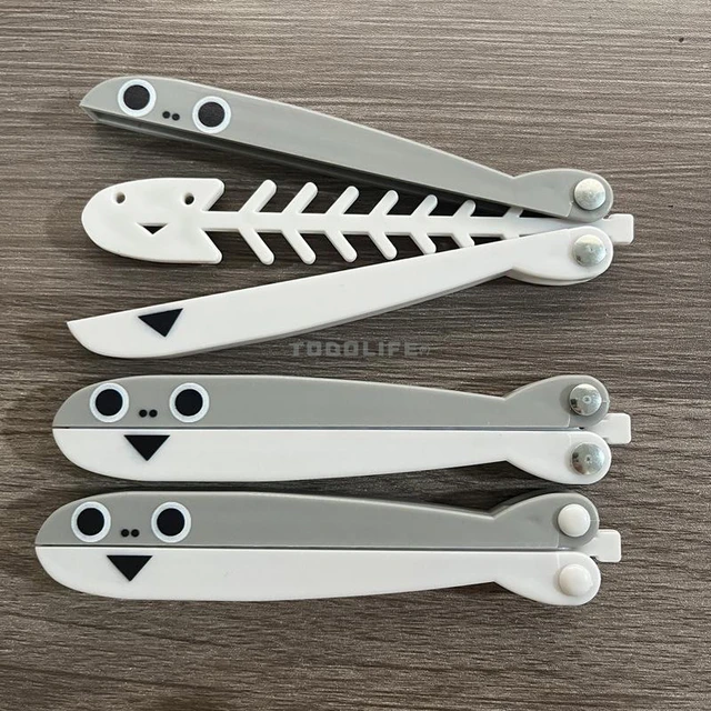 3D Printing Sakaban Turtle Butterfly Knife Radish Knife Decompression Toy  Decompression Tool Cute Turtle Decompression Knife Toy Model Fish Bone