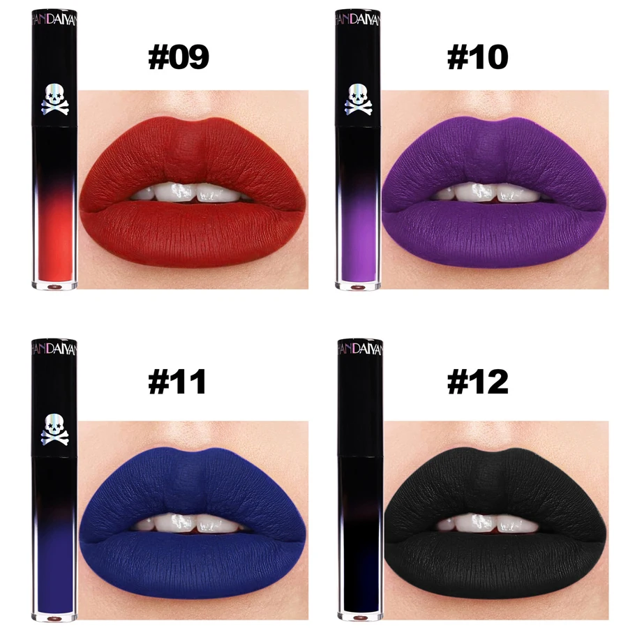 11 colors Matte Velvet Lip Gloss Waterproof Liquid Lipstick Nude Black Lips tint Makeup Lip Glaze Cosmetics Red Lip Stain Beauty