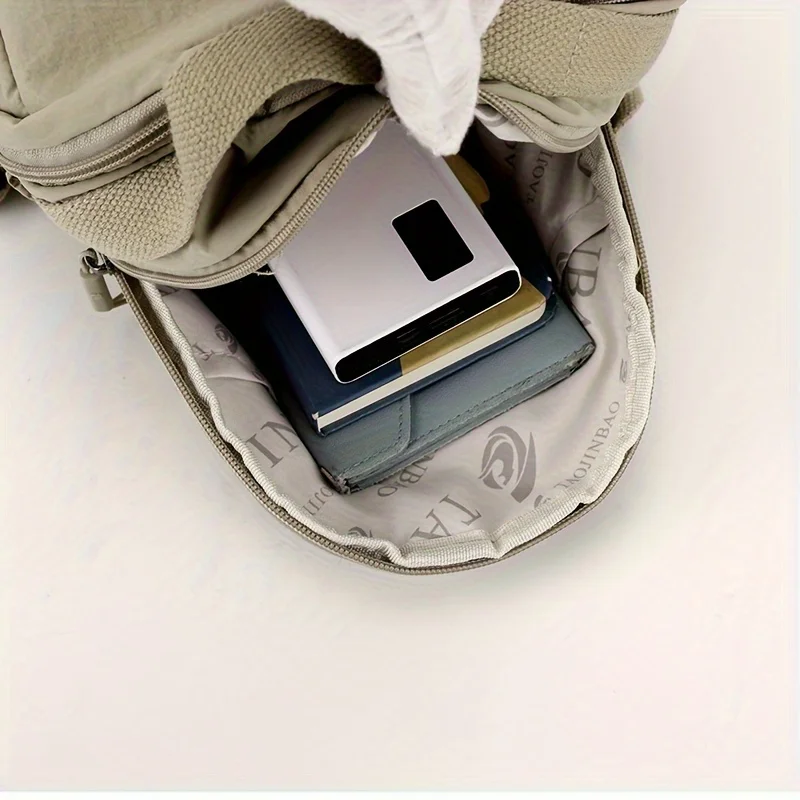 Large Capacity Women's Fashion Backpacks Nylon Shell Travel Backpacks Multi Layer Pocket Handbags For Women Travel