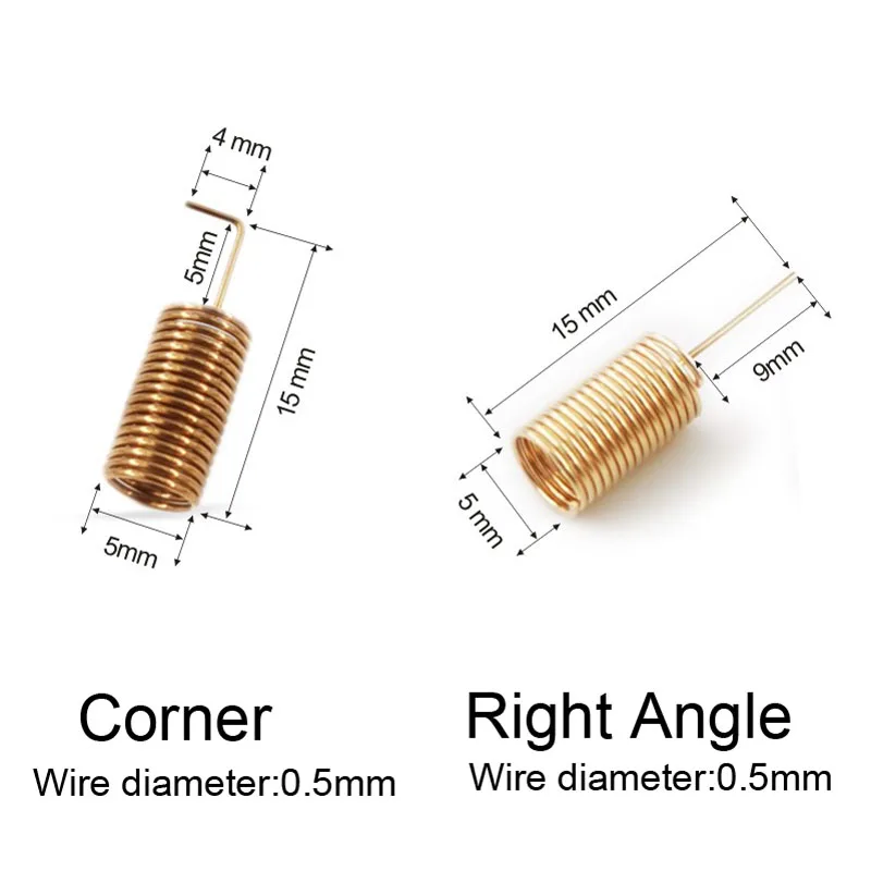 Youmile 10-Pack 433MHz Antenne Helical Spiral Spring