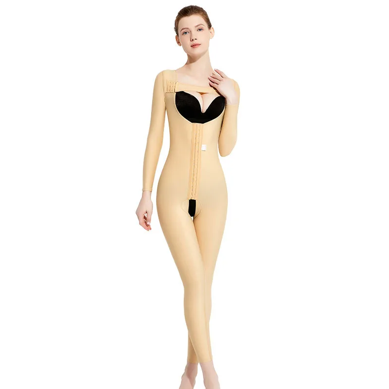 Full Body Shaper Liposuction Garment For Arm Thigh Abdomen Operation  Postpartum Open Crotch Bodysuit Medical Grade Compression - AliExpress