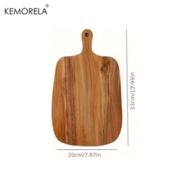 Rustic Wooden Cutting Board with Handle - Versatile & Stylish Kitchen Essential (L)
