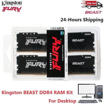 Memoria RAM Kingston BEAST DDR4 para computadora de escritorio DIMM 16GB (2x8GB) 32GB (2x16GB) Kit 2666MHz 3200MHz 288 pines para computadora de escritorio 1