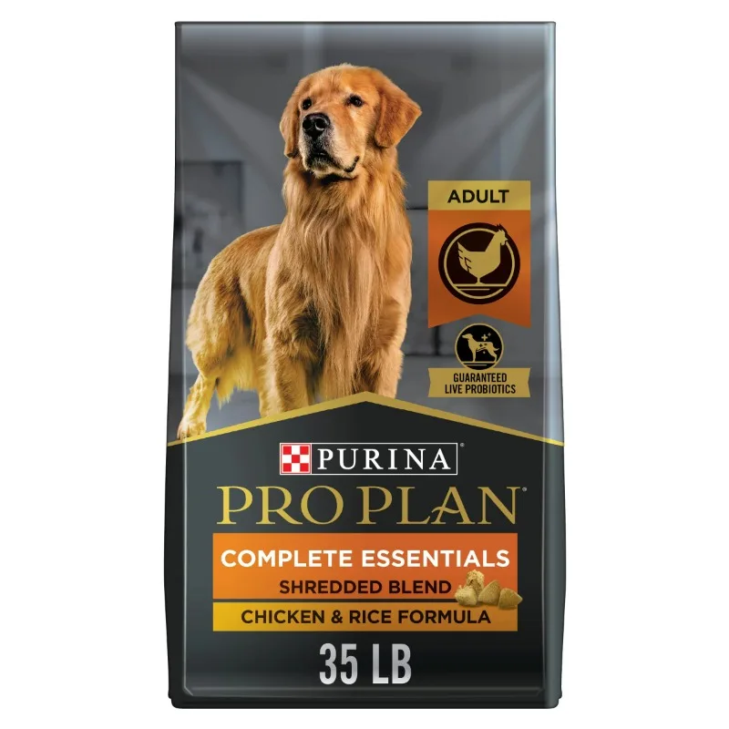 

Purina Pro Plan Dry Dog Food for Adult Dogs Complete Essentials High Protein, Real Chicken & Rice, 35 lb Bag