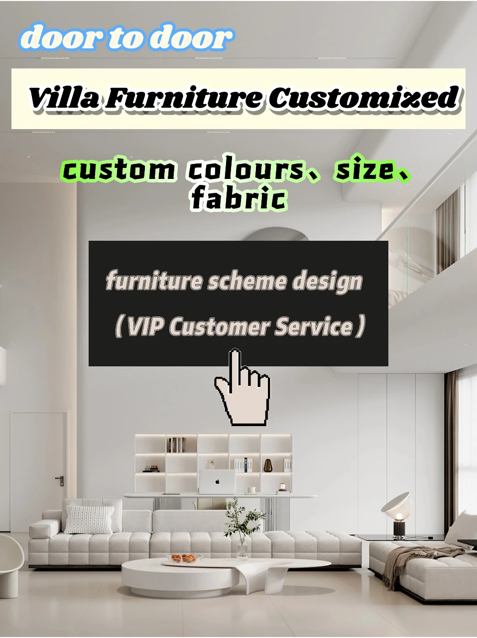 High-end Furniture Customisation Whole House Furniture Customized Custom Size Fabric Colour Match Scheme Design Villa