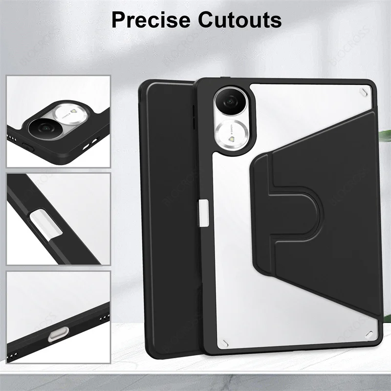 360° Rotating Protective Case with Auto Wake/Sleep Function