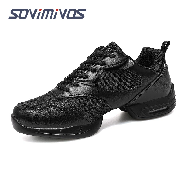 New Soft Sole Men Shoes Sports Anti-skid Square Dance Shoes Sneakers Net Jazz Shoes Fitness Team Performance Shoes 2