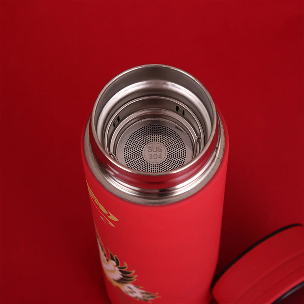 중국 스타일 지능형 보온병, 클래식 스타일, LED 터치 디스플레이, 스테인리스 스틸 진공 플라스크 머그잔 물병, 450ml