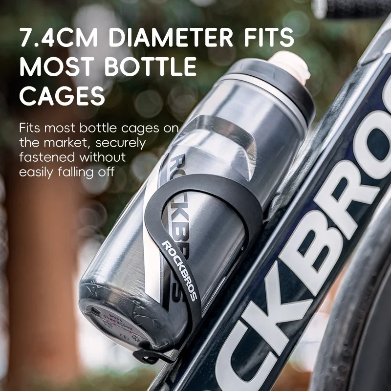 Bicycle Water Bottle ROCKBROS Cycling Water Bottle Cold Water Insulated Thermal Silicone 620ml