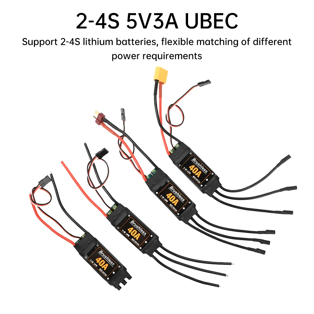 40A ESC Brushless 2-4S With 5V 3A UBEC For RC FPV Quadcopter
