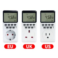 20 Group Setting EU US UK Plug Electronic Digital Kitchen Timer Switch Outlet Week 12/24 Hour Cyclic Program Timing Socket 1