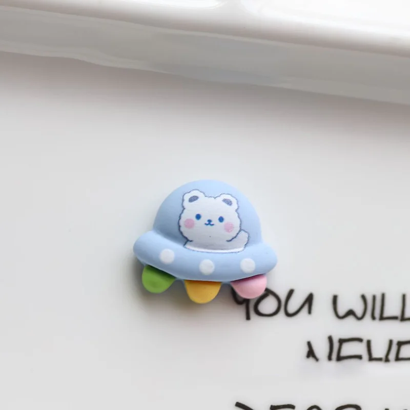 15Pcs Cartoon Astronaut Series Flat back Resin Cabochon Earth Rocket Scrapbooking Craft DIY Hair Accessories Phone Decoration