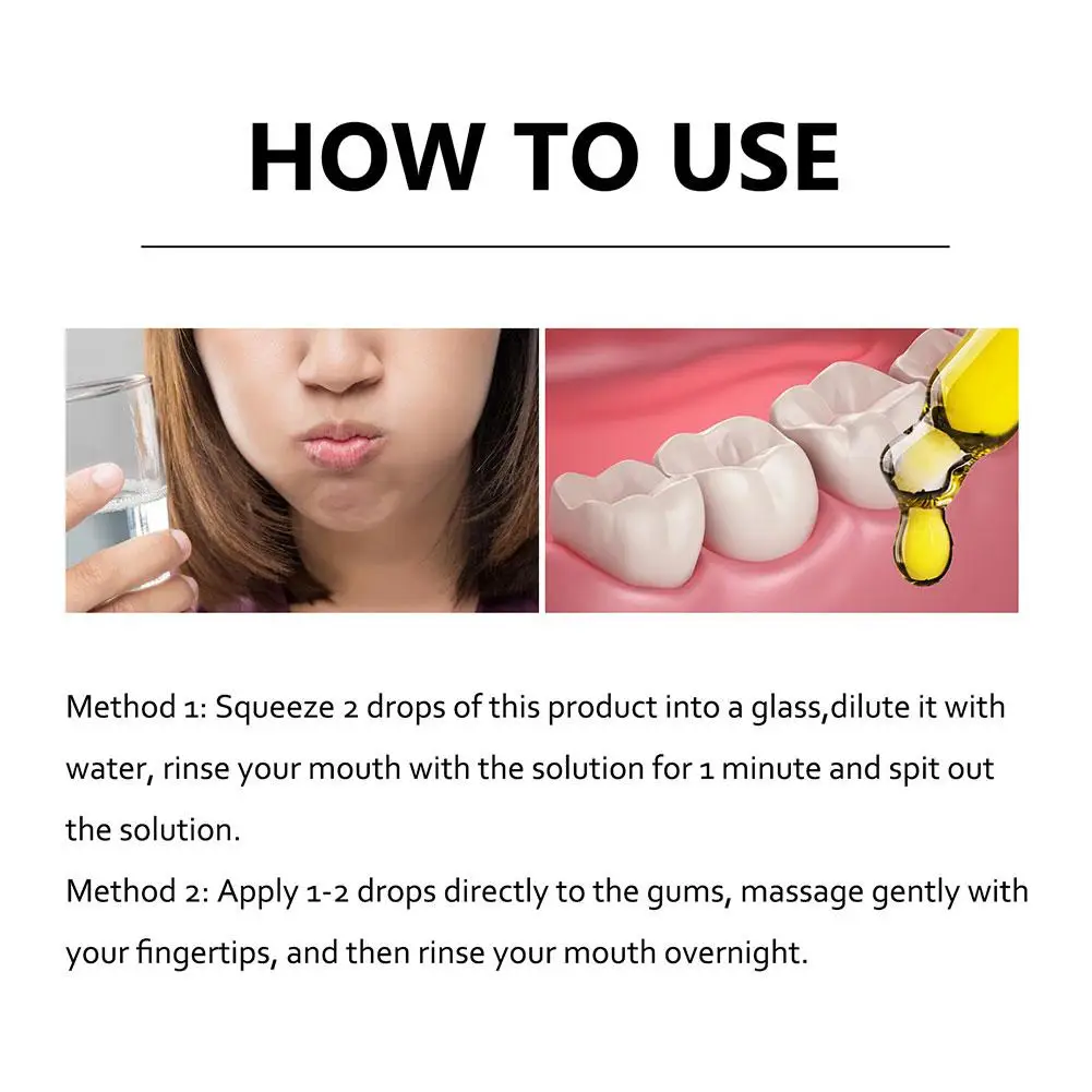 30ml Gum Regrowth Drops Relieve Mouth Periodontal Gum Pain Treatment Oral Clean Care tool