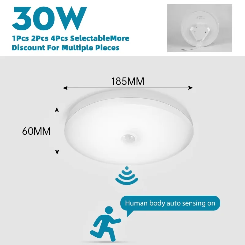 Motion-Activated Ceiling Light for Hallways and Balconies