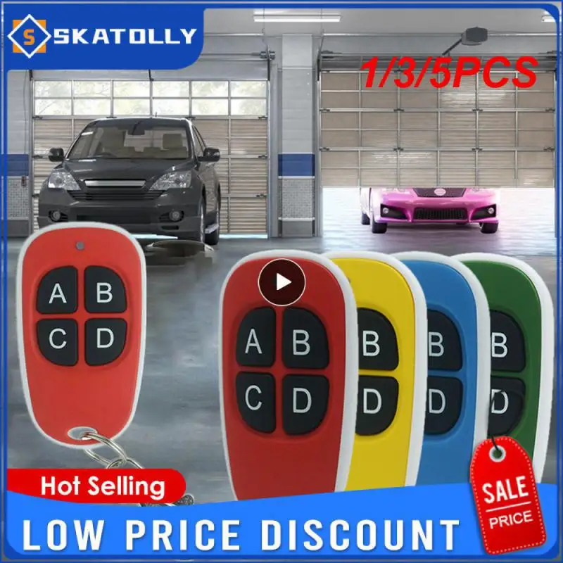 

1/3/5PCS 433MHz Garage Door Remote Control 4 Keys Copy Universal Remote Control Cloning Electric Gate Remote Controller