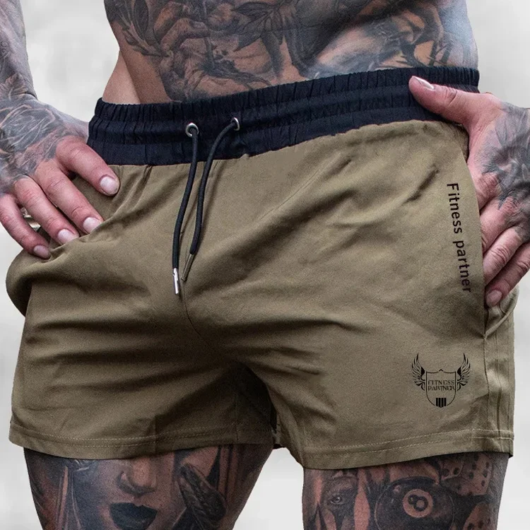 Men's Quick Dry Running Shorts Beach Fitness Casual Sports Pants Three-quarter Length Skateboarding Long Trousers