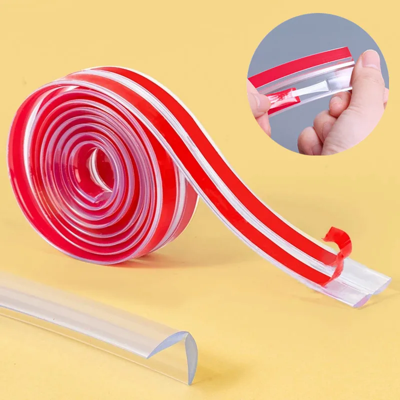 

3 Meters Transparent PVC Baby Protection Strip with Double-Sided Tape Anti-Bumb Kids Safety Furniture Guard Corner Protectors