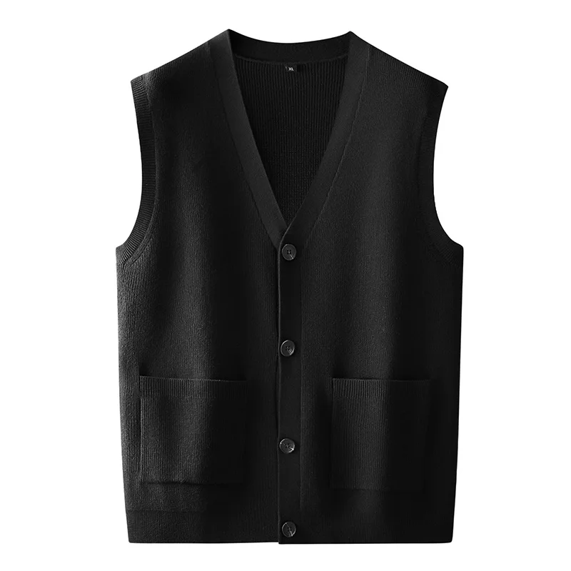 Autumn Men's V-Neck Knitted Cardigan Vest Fashion Sweater Plus Size XL 2XL 3XL 4XL 5XL 6XL 7XL men sweater vests,mens knitted vest