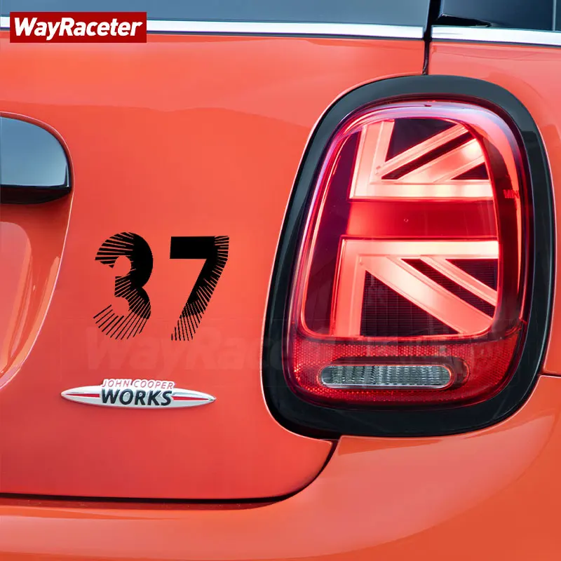 Reflective Paddy Hopkirk Edition Number 37 Sticker For MINI Cooper