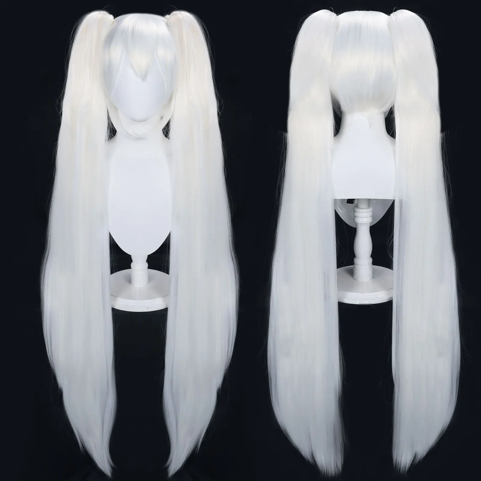 VTuber: Hatsune Miku | Synthetic Double Ponytail Long Straight Cosplay Wig 34 Synthetic Double Ponytail Long Straight Cosplay Wig for Lolita Styling (Universal)