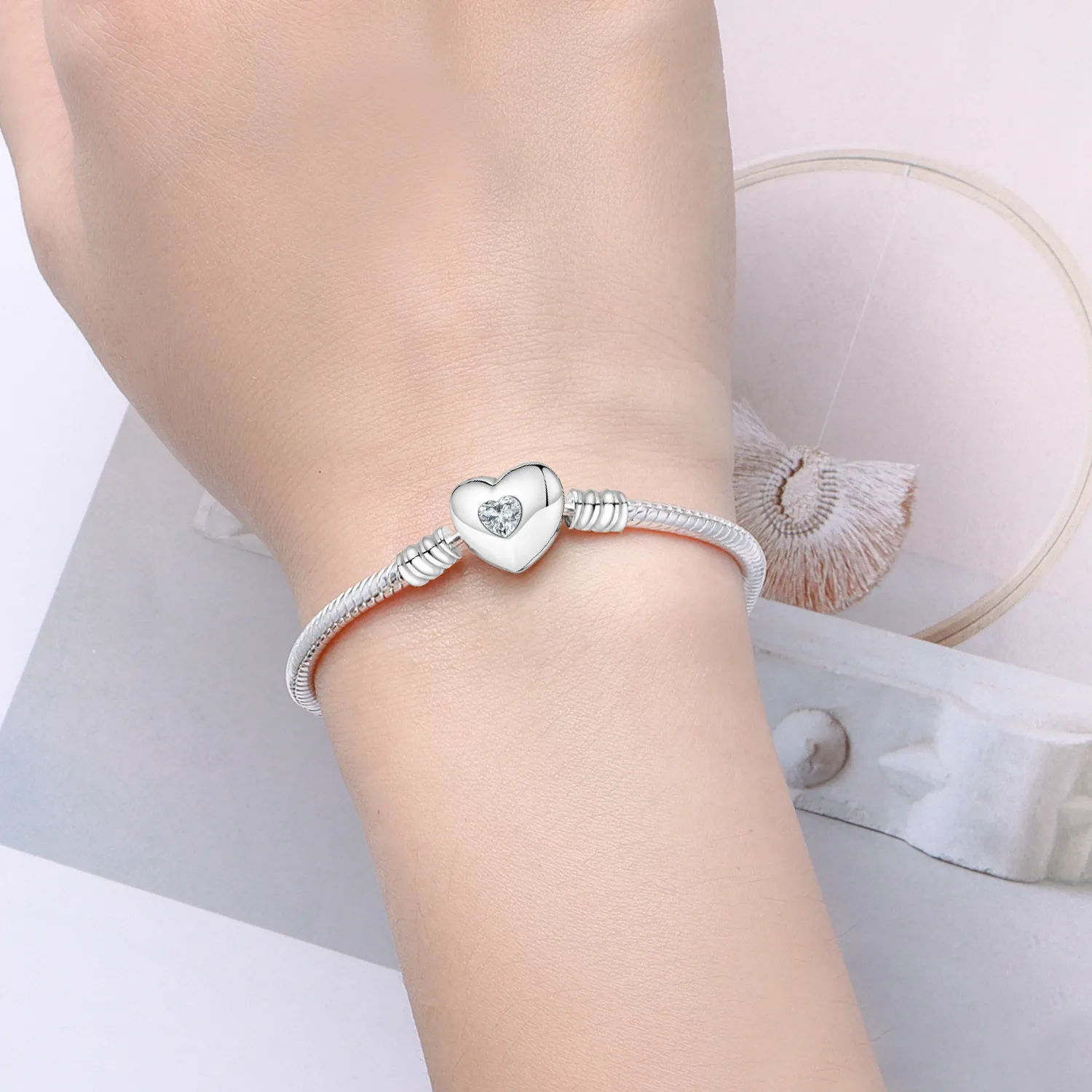 CYCUFF Neue 925 Sterling Silber Einfache Liebe Armbänder Zirkon Frauen Armband Charms Vielseitig Party Hochzeit Schmuck Zubehör – Detail 3