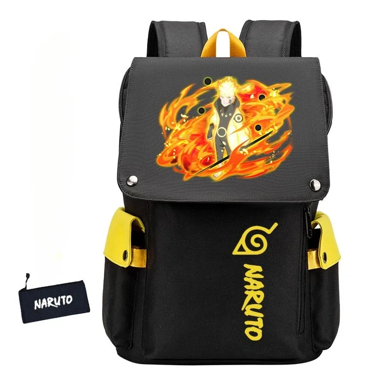 

Naruto Anime Peripheral Backpack Backpack Primary and Middle School Students Schoolbag Girls Anime Cartoon School Bag Mochila