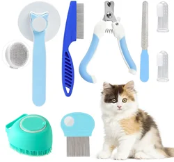 Ultimate Cat Grooming Essentials Set: Premium Brushes and Grooming Tools Collection (8Pcs)