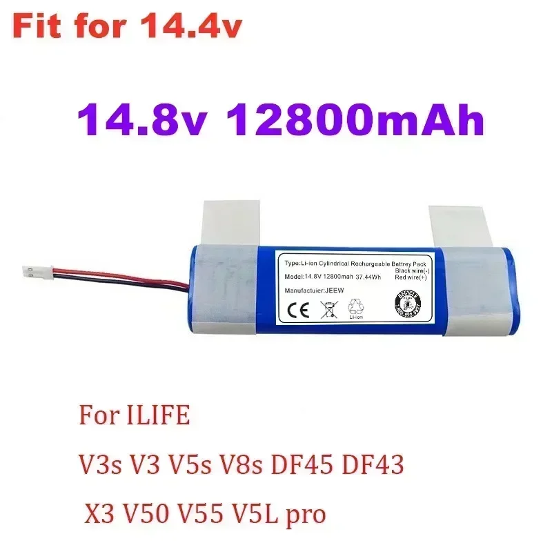 

Echte 14,8 V12800mah 18650 Lithium-Batterie Für ILIFE V3s Pro, V50, V5s Pro, V8s, x750 Roboter-staubsauger Batterie