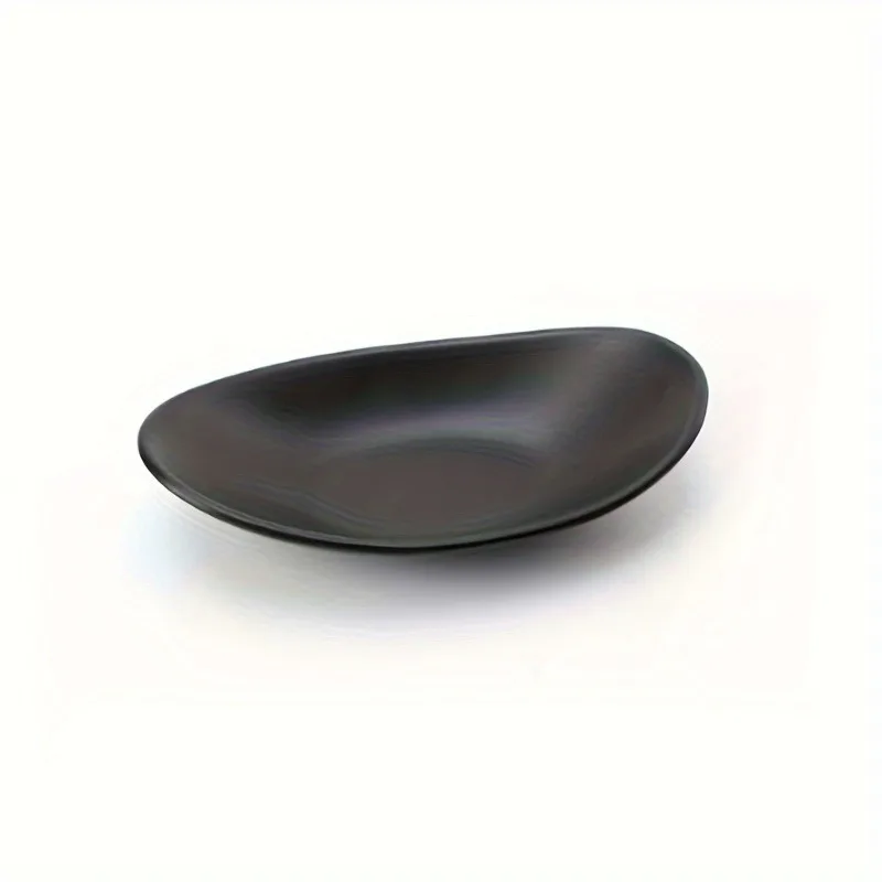 1pc Elegant Oval Black Jewelry & Key Tray - Versatile Organizer for Rings, Keys, and Decorative Items - Perfect for Easter