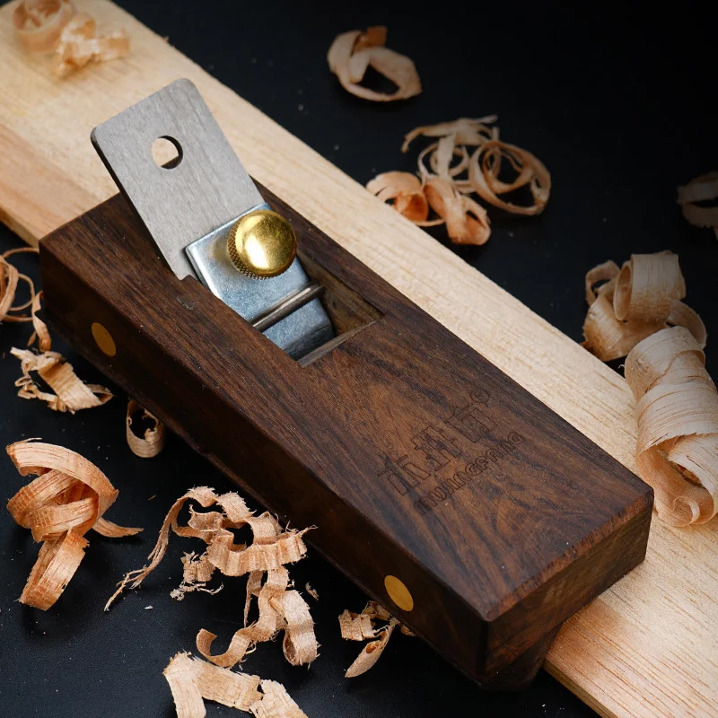 Adjustable 45°/60° Bevel Plane Trimming Chamfer Plane Ebony Wood Planer