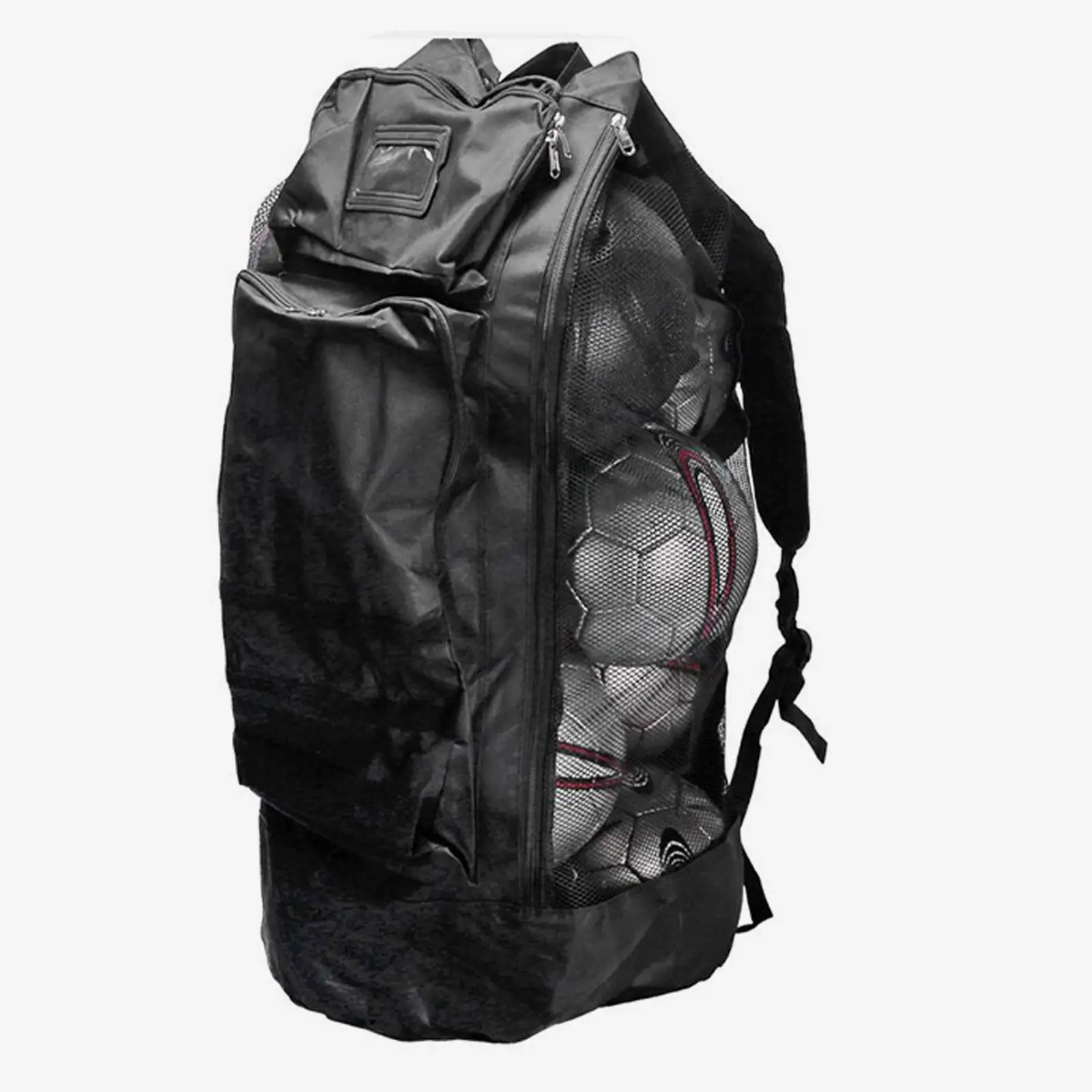 Basketball Backpack Sports Ball Bag Carry Bag Sports Equipment Bag Mesh Drawstring Bag for Baseball Coaches Gear Football