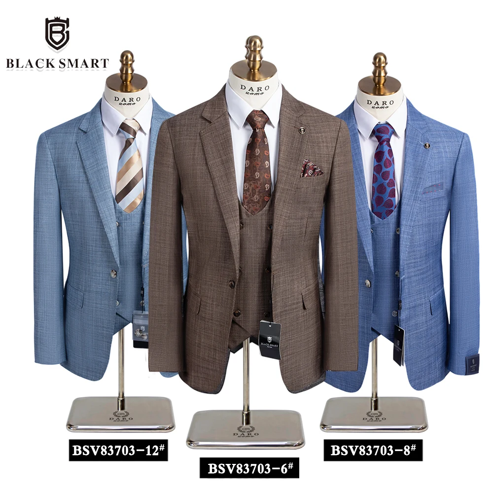 DARO( Jacket + Vest + Pants ) High-end Brand Boutique Fashion Solid Color Mens Casual Business Suit 3Piece Set Wedding DRSV83703 5