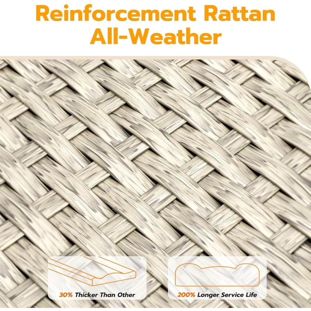 7-Piece Outdoor Wicker Sofa Set 3