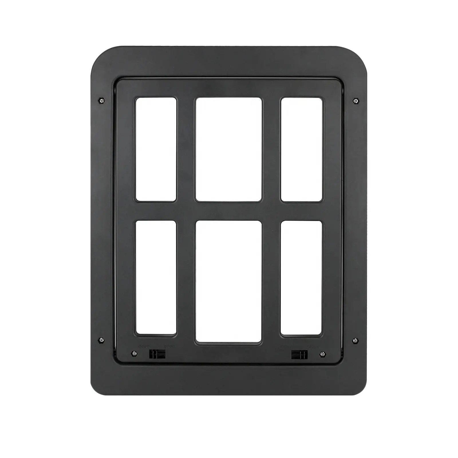 Pet Dog Door 4 Ways Household Cat Gate Lockable Security Pet Entrance Glass Window Puppy Hole Door for Cat Dog