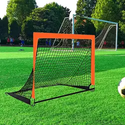 Kid Soccer Goals with Frame Foldable Football Gate Football Goal for Games Park Kids, Teens and Adults Playground Backyard