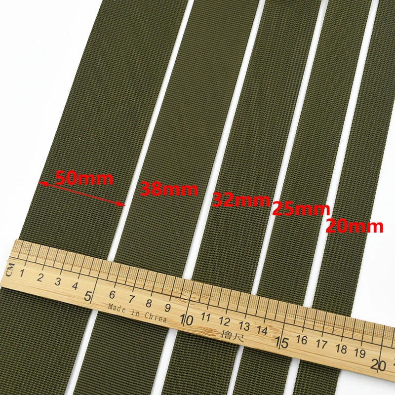 Durable Army Green Nylon Webbing Strap - Safety Belt Sling & Decorative Accessory