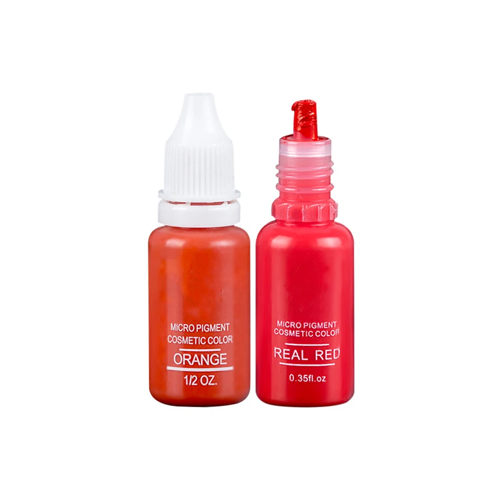 23 Color 15ml/bottle Permanent Makeup Color Natural Eyebrow Dye Plant Tattoo Ink Microblading Pigments for Tattoos Eyebrow Lips