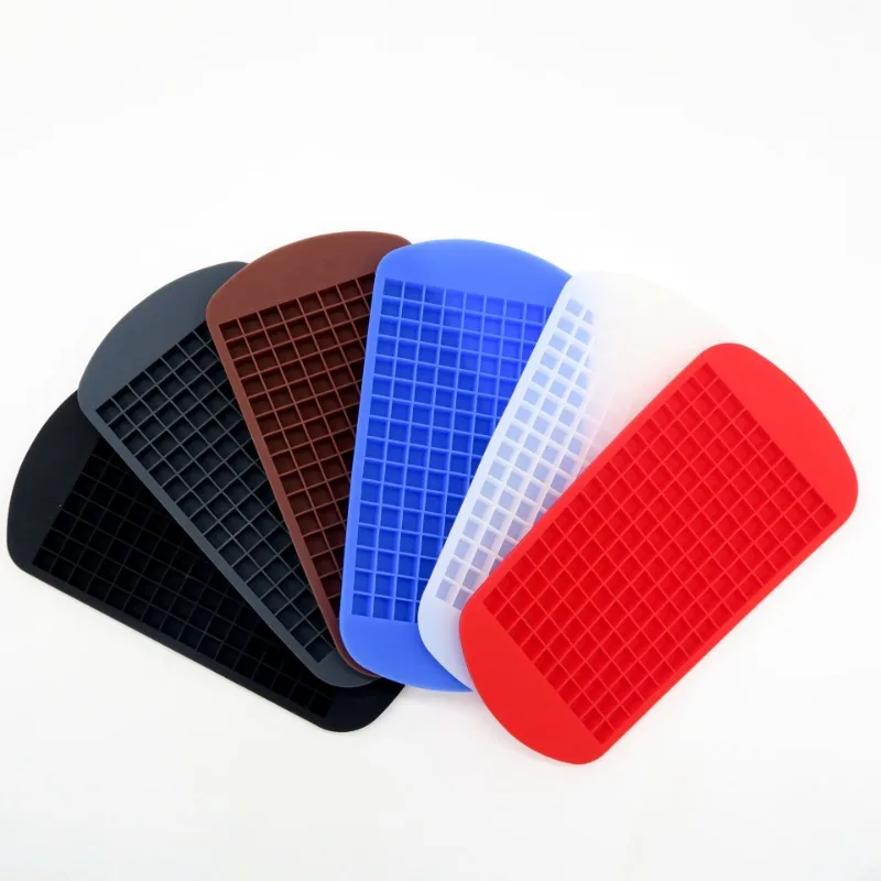Silicone Ice Cube Maker 160 Ice Silicone Mold Compartments Mini Cubes Crushed Collapsible Cube Mold Kitchen Popsicle