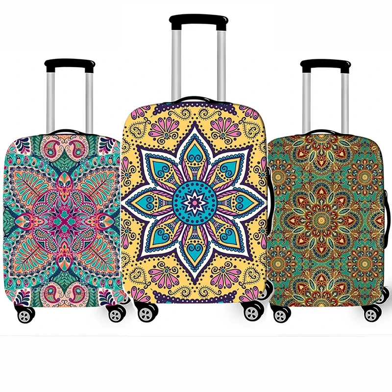 

Mandala Flower Printed Luggage For Travel Fashion Anti-Dust Suitcase Covers Elastic Trolley Case Protective Cover