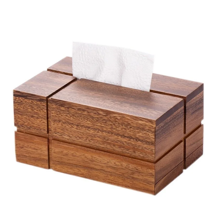Nussbaum Tissue Box Kreative Massivholz Tissue Box Wohnzimmer Dekoration Desktop Tee Tisch Papier Lagerung Box Home Zubehör – Detail 7