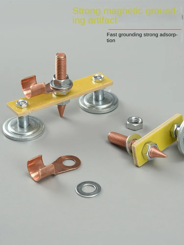 Strong magnetic iron lapping artifact Grounding magnet Welding machine Ground wire clip Welding magnet Fixed strong iron lapping