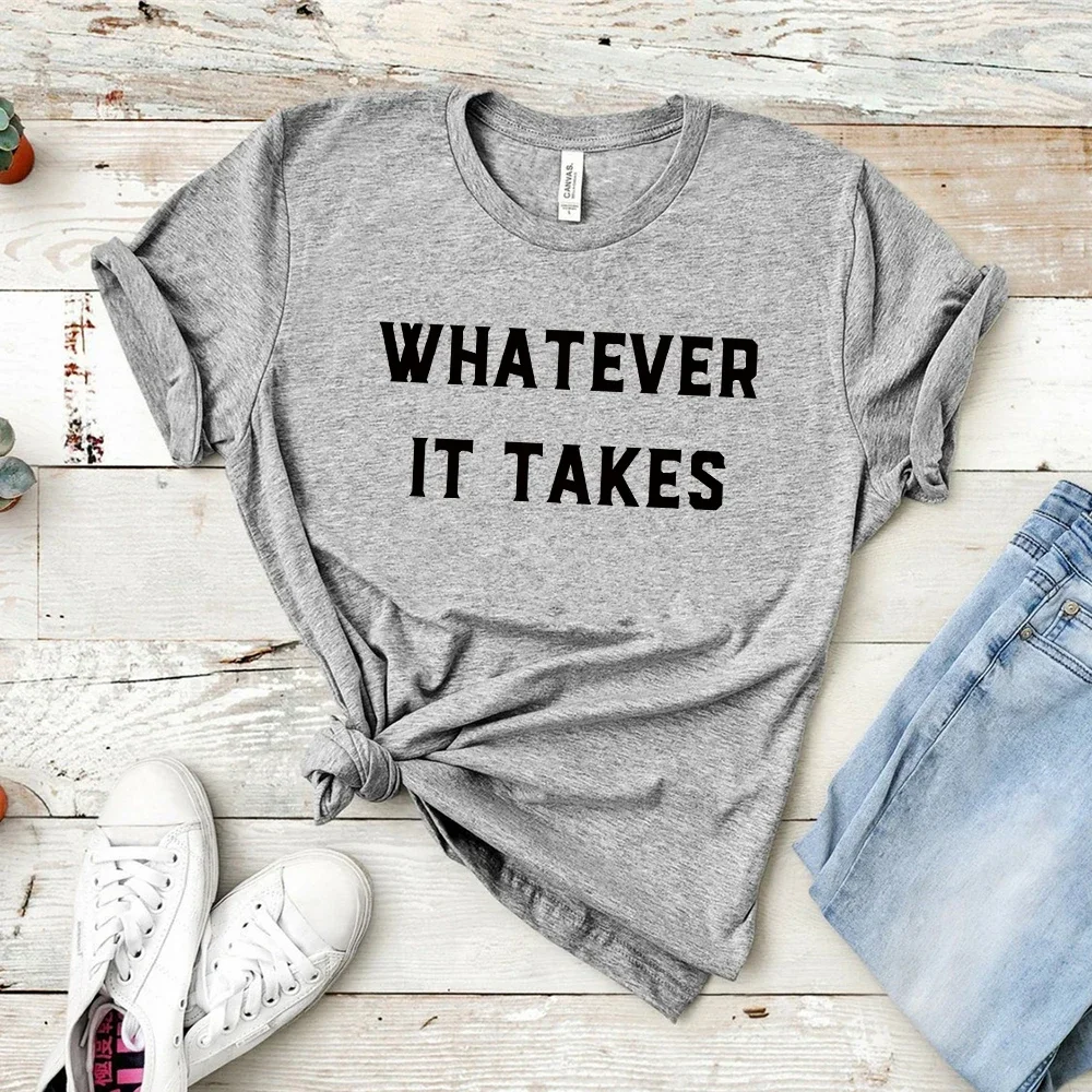 

2024 Summer Cotton Tops Whatever It Takes Shirt Funny Endgame Inspired T-shirt Superhero Tee MCU Lovers Gift Cool Quote tees
