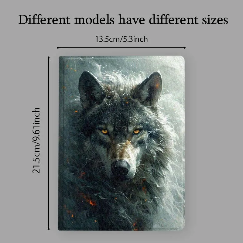 Art Wolf Dark Moon Lightning Tablet Case - Enhanced Design