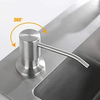 ขวดปั๊มสบู่ล้างจานแบบเติมได้ ใช้ซ้ำได้ พร้อมที่จัดระเบียบ 6