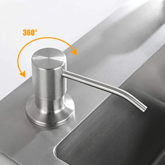 ขวดปั๊มสบู่ล้างจานแบบเติมได้ ใช้ซ้ำได้ พร้อมที่จัดระเบียบ 6